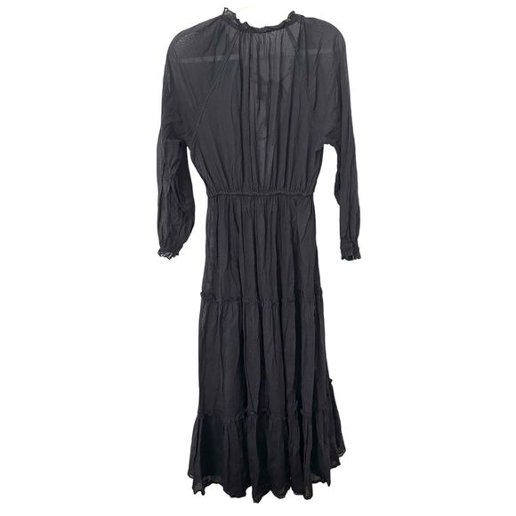 LA BOHÉME Tiered Boho Maxi Dress Black‎ Sz M/L - Picture 3 of 4